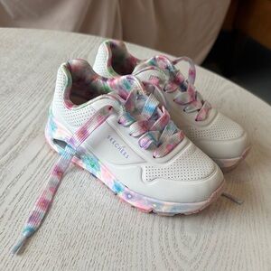 Skechers Kids' White and Multicolor Sneakers